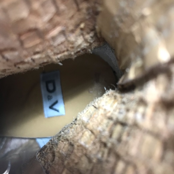 D & V Leather Tan High Heel Boots Sz 7.5 SOLD🎉 - Picture 8 of 8